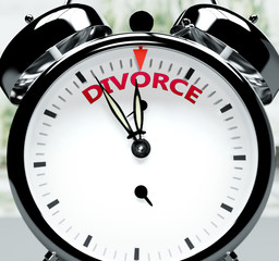 alarm clock that says divorce